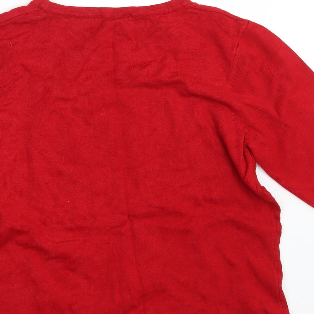 Anna Rose Womens Red Pullover Sweatshirt Size M