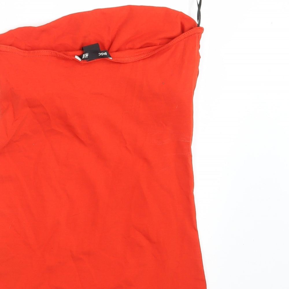 H&M Womens Red Cropped Tank Size XS