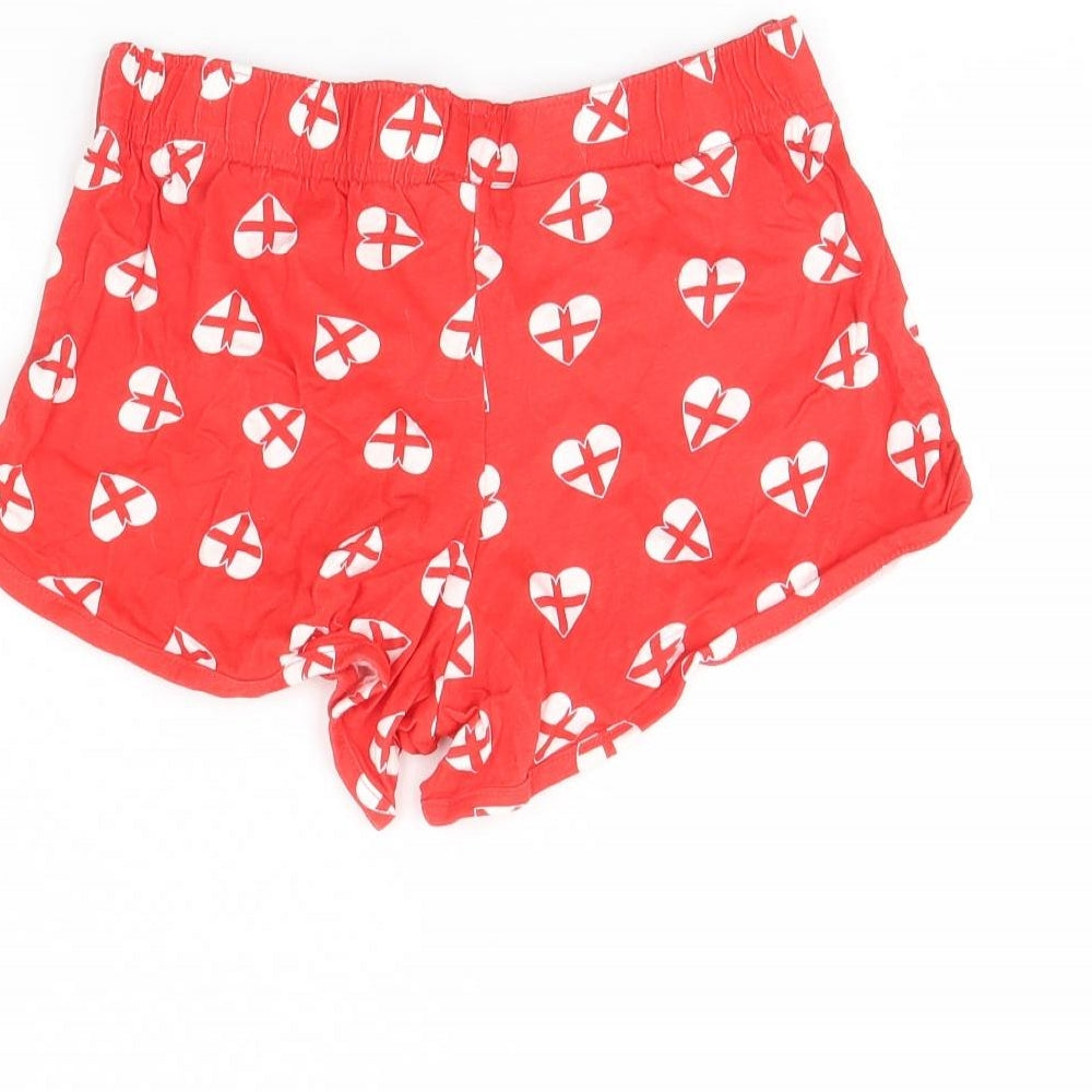 Love To Lounge Womens Red Solid Cami Pyjama Pants Size 6