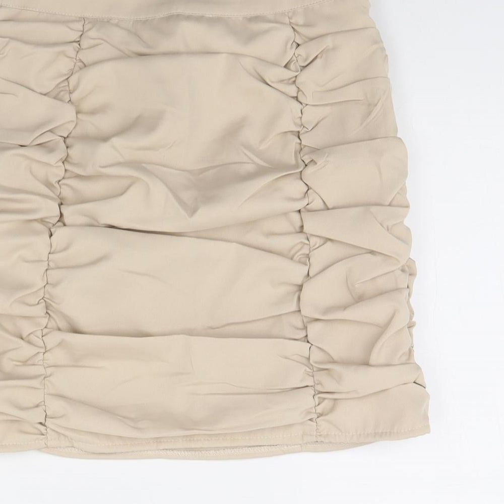Danity Womens Beige Mini Skirt Size S