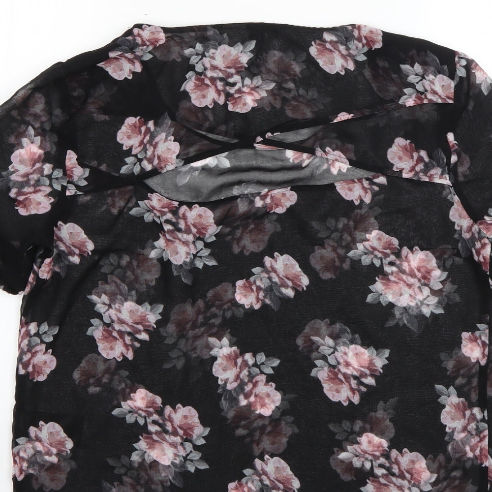 H&M Womens Multicoloured Floral Basic Blouse Size 10