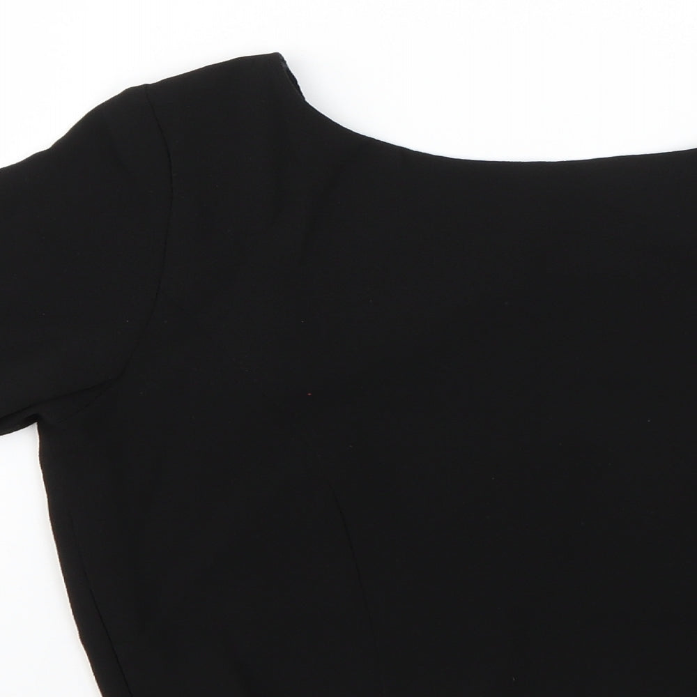 New Look Womens Black Basic Blouse Size 10