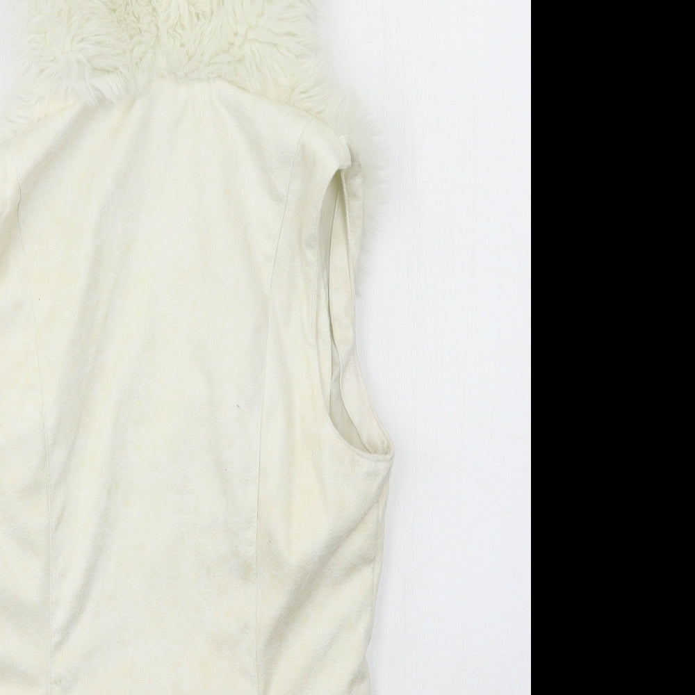 VILA Womens Ivory Gilet Jacket Size M