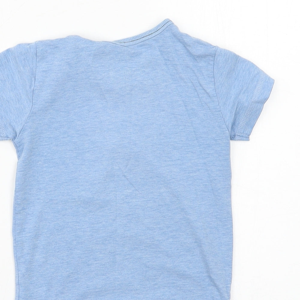 NEXT Baby Blue Jersey Basic T-Shirt Size 12-18 Months - Lion
