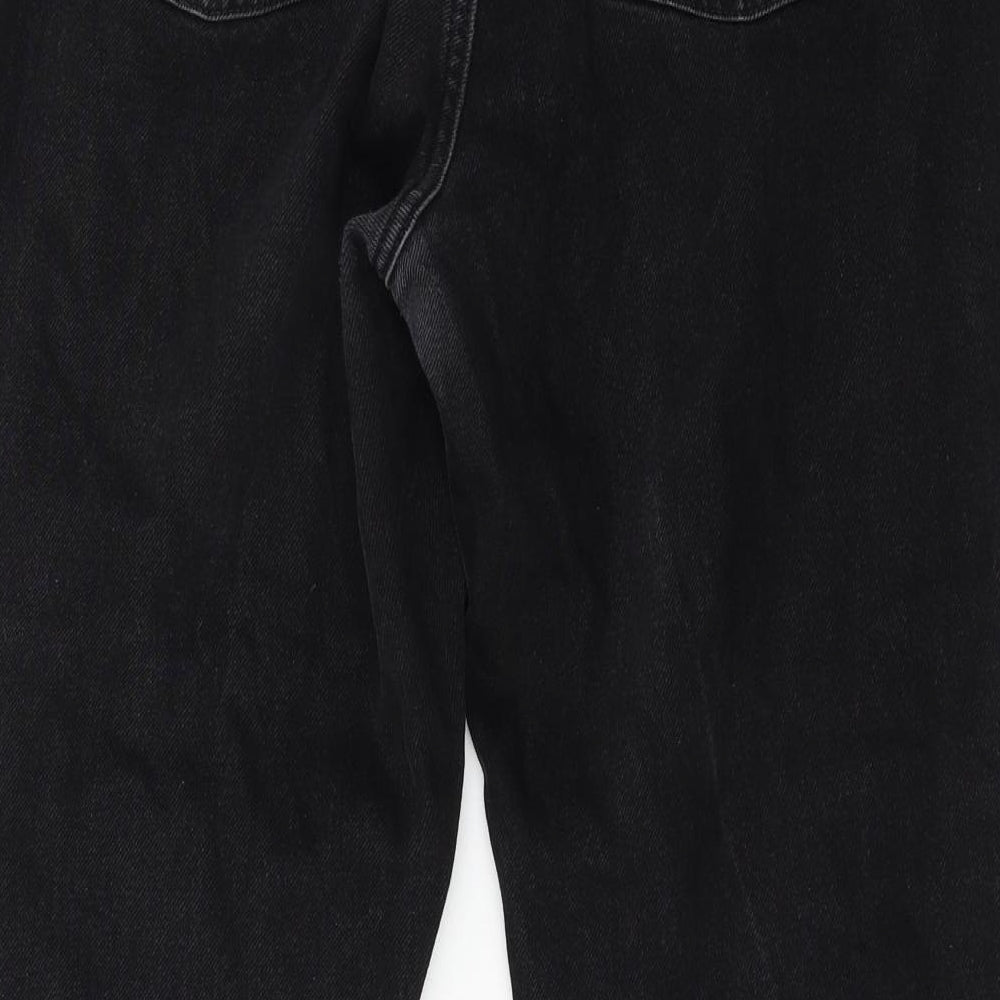 Denim & Co. Womens Black Denim Straight Jeans Size 14 L27 in