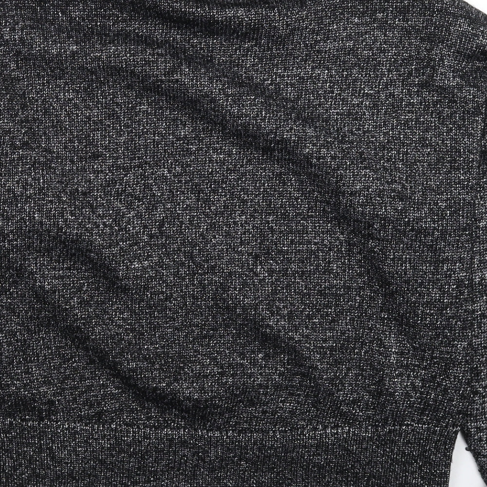 Zara Womens Silver Knit Pullover Jumper Size M