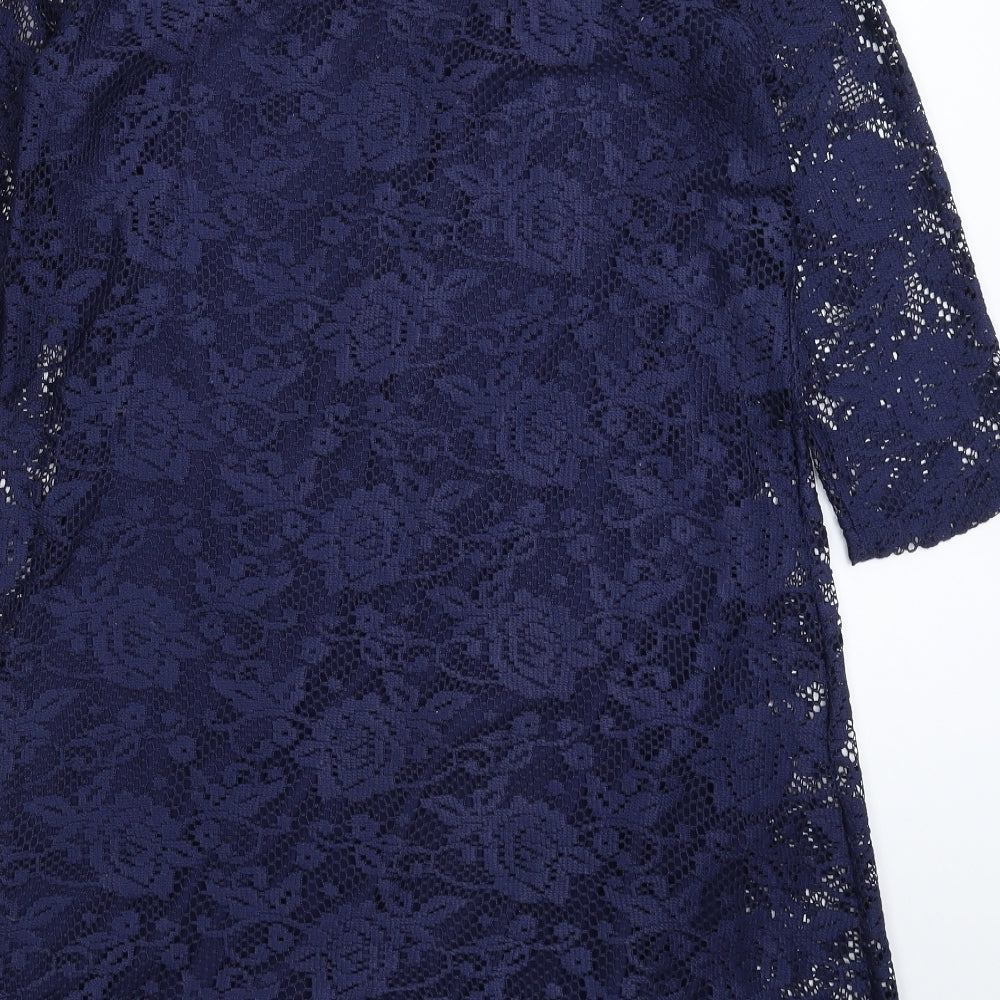 George Womens Blue A-Line Size 12