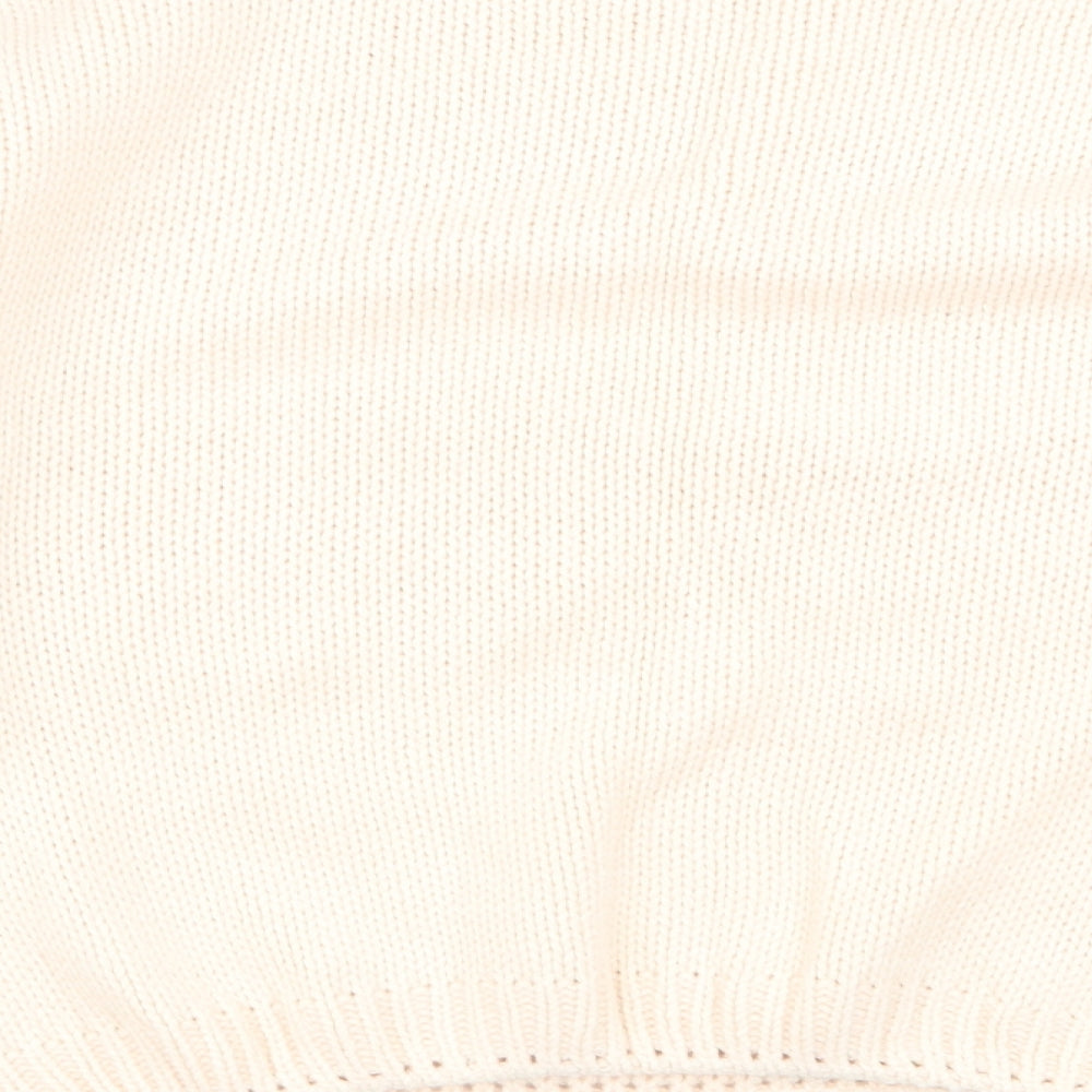 sweewe Womens Beige Geometric Pullover Jumper Size S - Size S-M