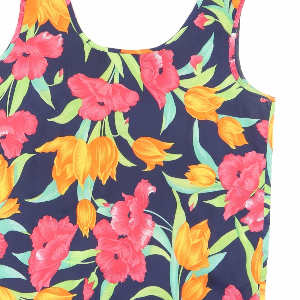 classic women Womens Multicoloured Floral Basic Blouse Size 12