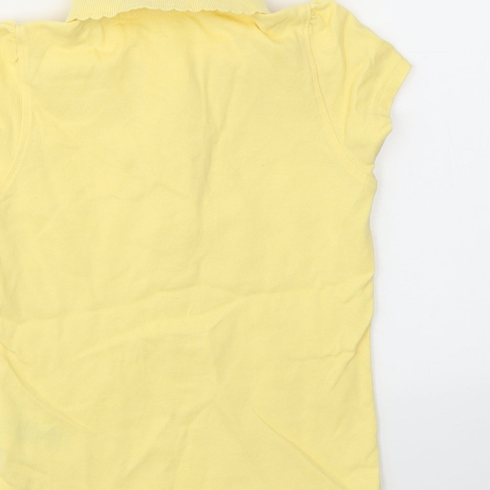 George Girls Yellow Basic T-Shirt Size 3-4 Years