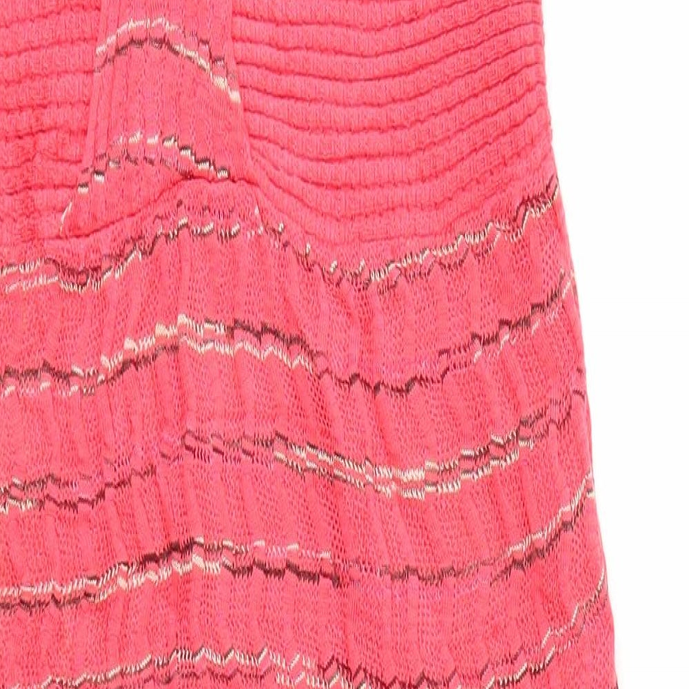 PREWORN Womens Red Geometric Fit & Flare Size 12