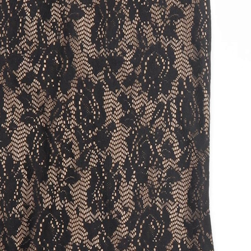 Bonprix Womens Black Floral Wrap Dress Size XS