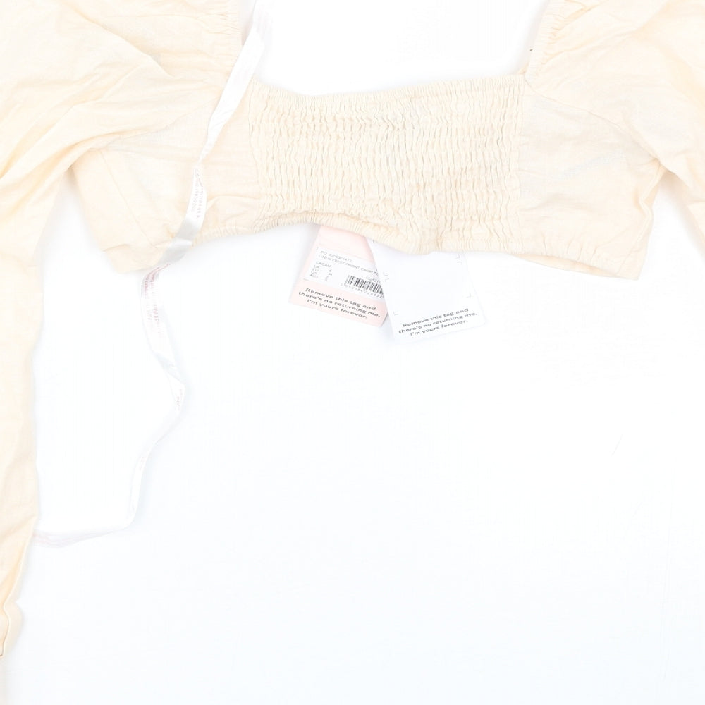 Missguided Womens Pink Cropped T-Shirt Size 6