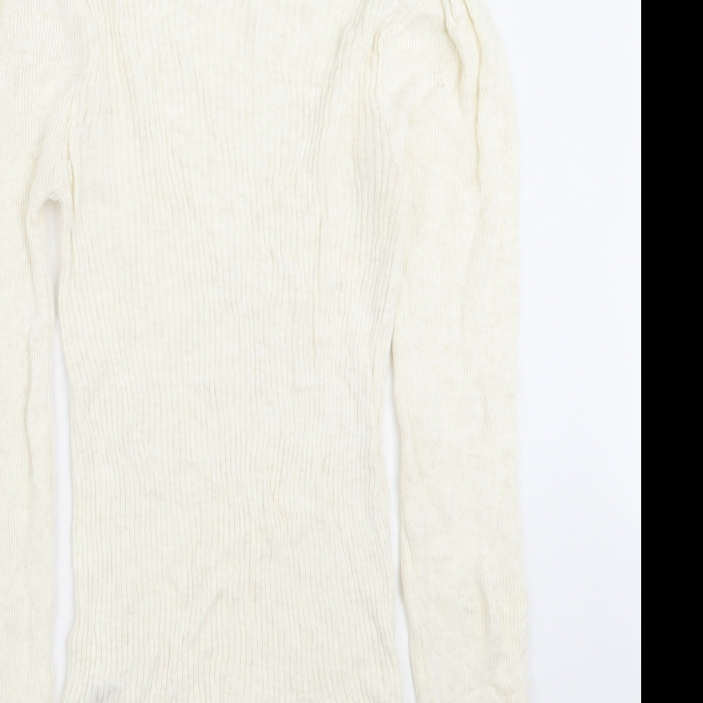 Topshop Womens Ivory Knit Pullover Jumper Size S