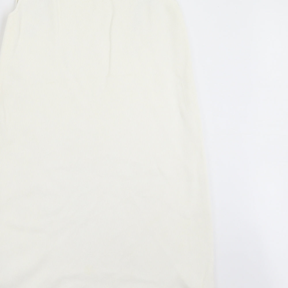 Zara Knit Womens Ivory Floral Shift Size S
