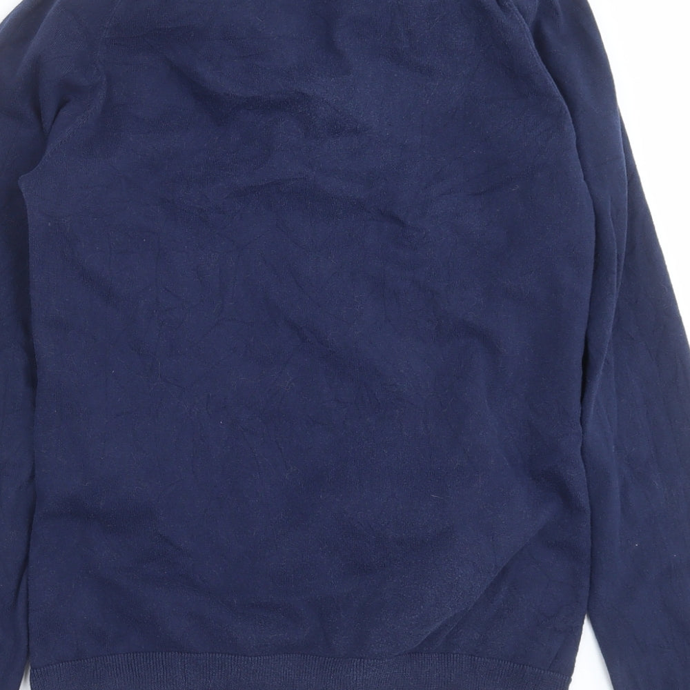 Marks & Spencer Mens Blue Striped Knit Pullover Jumper Size S
