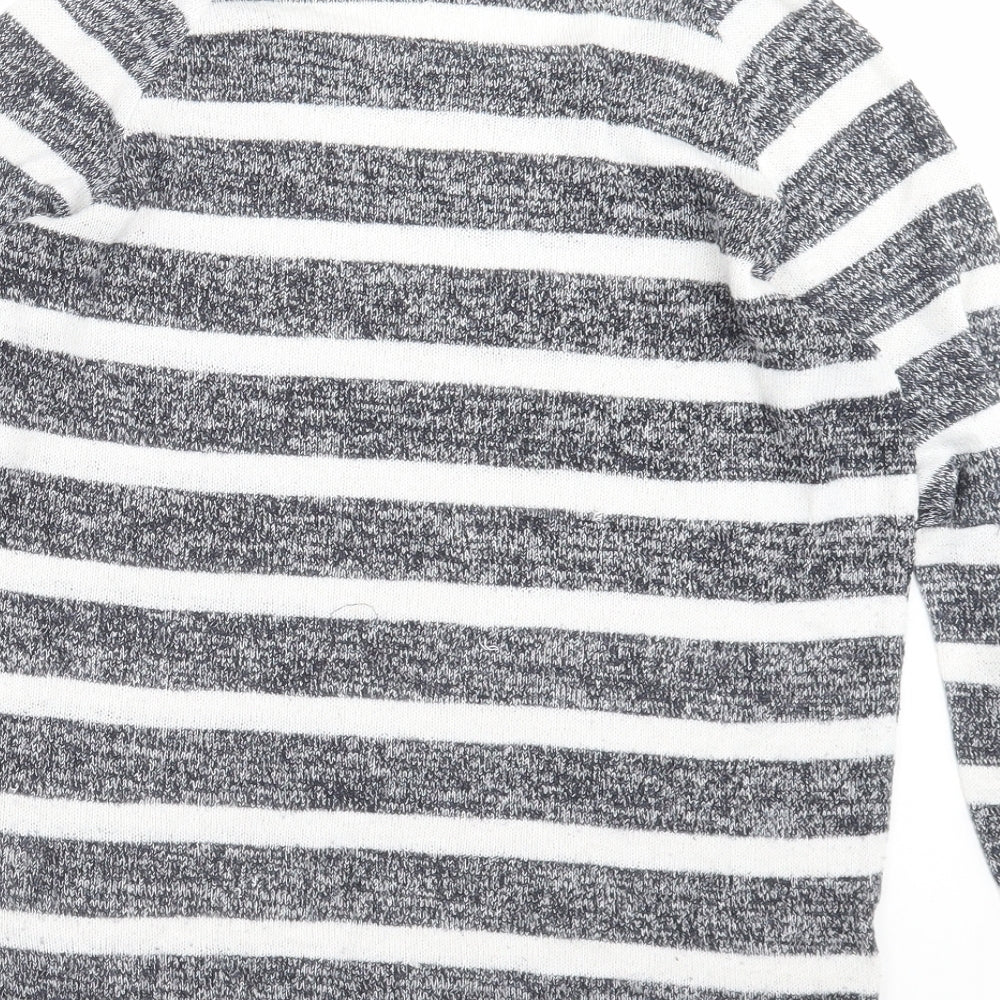 Divided by H&M Womens Blue Striped Knit Pullover Jumper Size XS