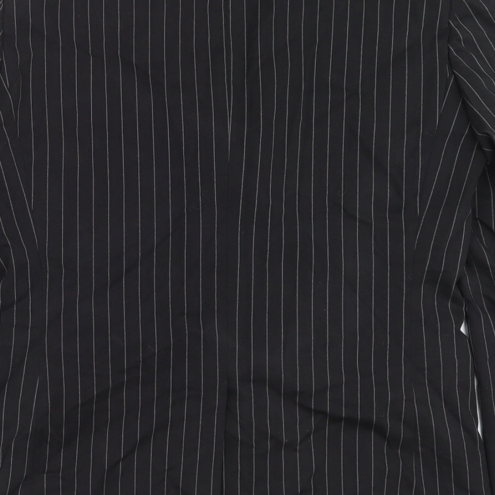 Butler & Webb Mens Black Striped Jacket Suit Jacket Size 38