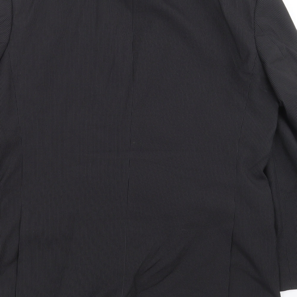 Scott & Taylor Mens Black Striped Jacket Suit Jacket Size 42