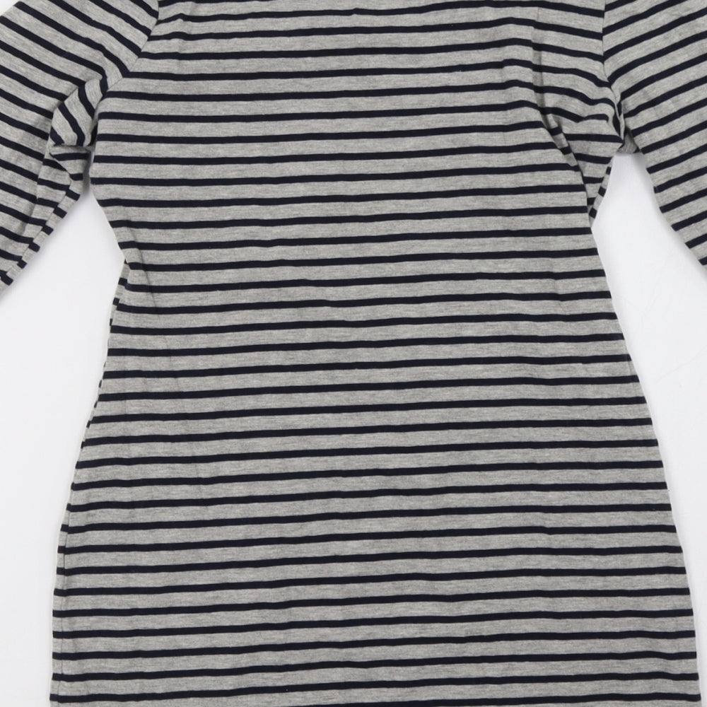 Primark Womens Grey Striped A-Line Size 12