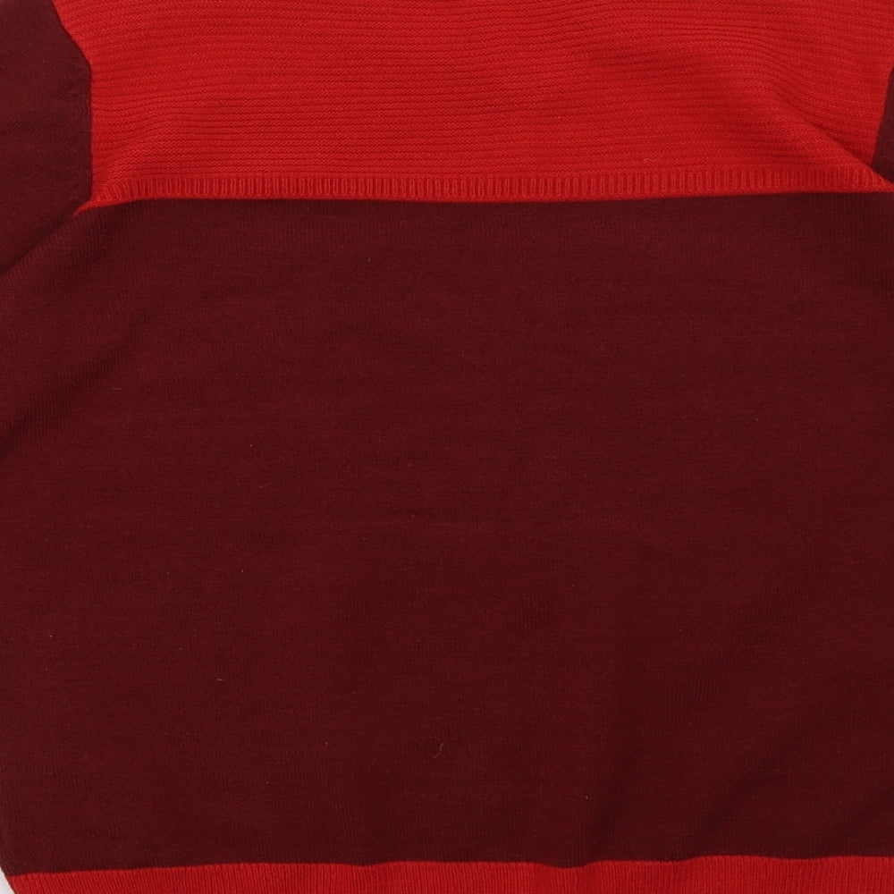 Marks & Spencer Womens Red Striped Pullover Sweatshirt Size 12