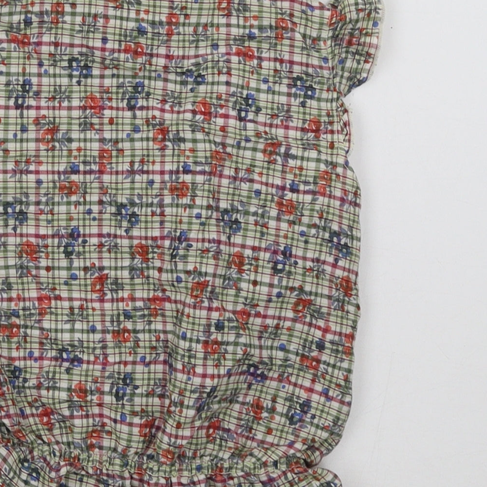 Primark Girls Green Check Basic Tank Size 6 Years