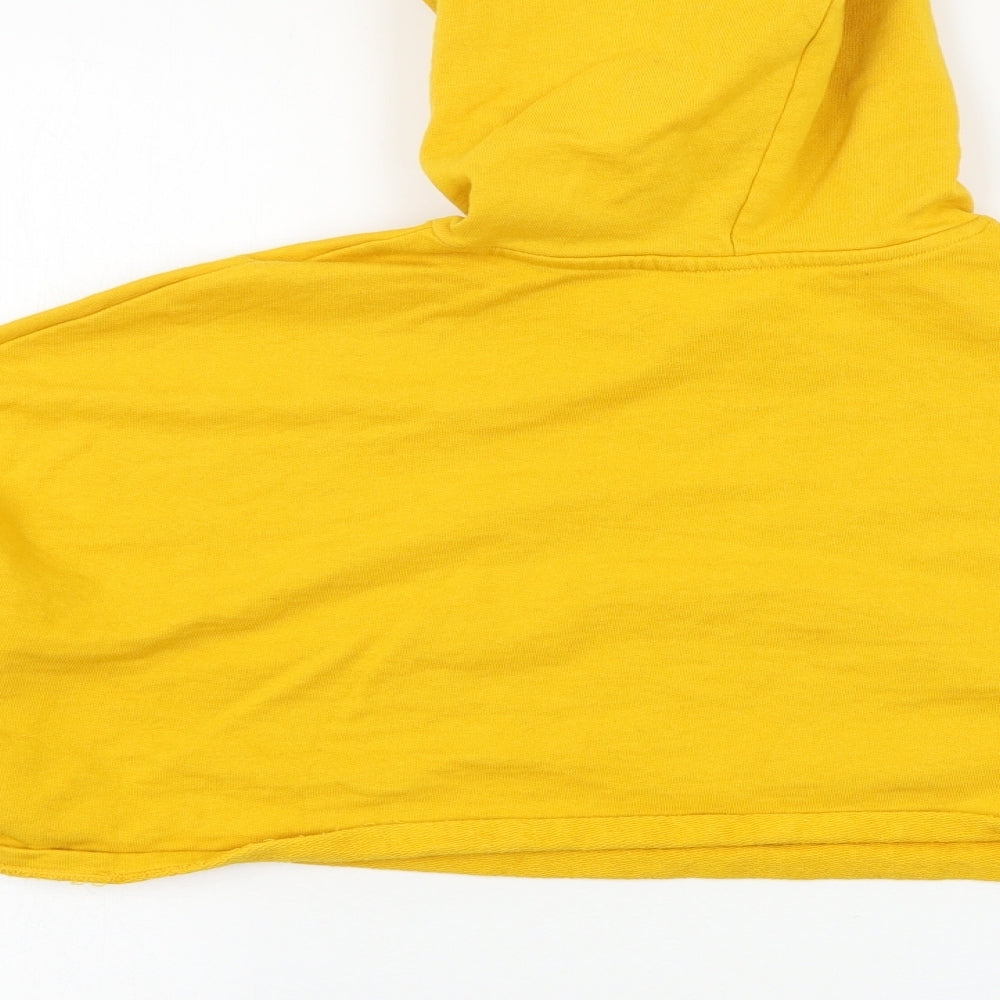 H&M Womens Yellow Pullover Hoodie Size S