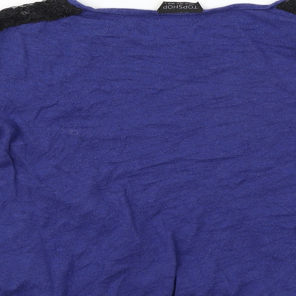 Topshop Womens Black Pullover Jumper Size 14