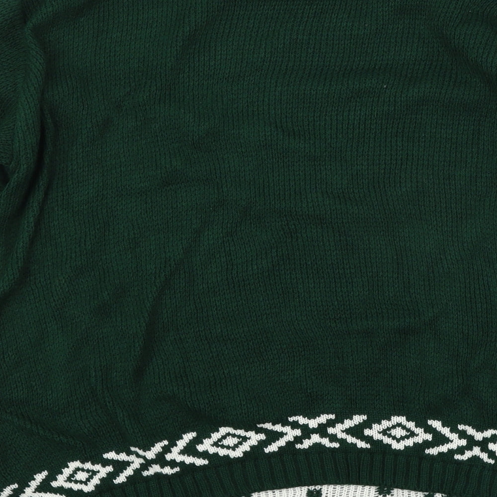 Ca Me Plait Womens Green Pullover Jumper Size 12