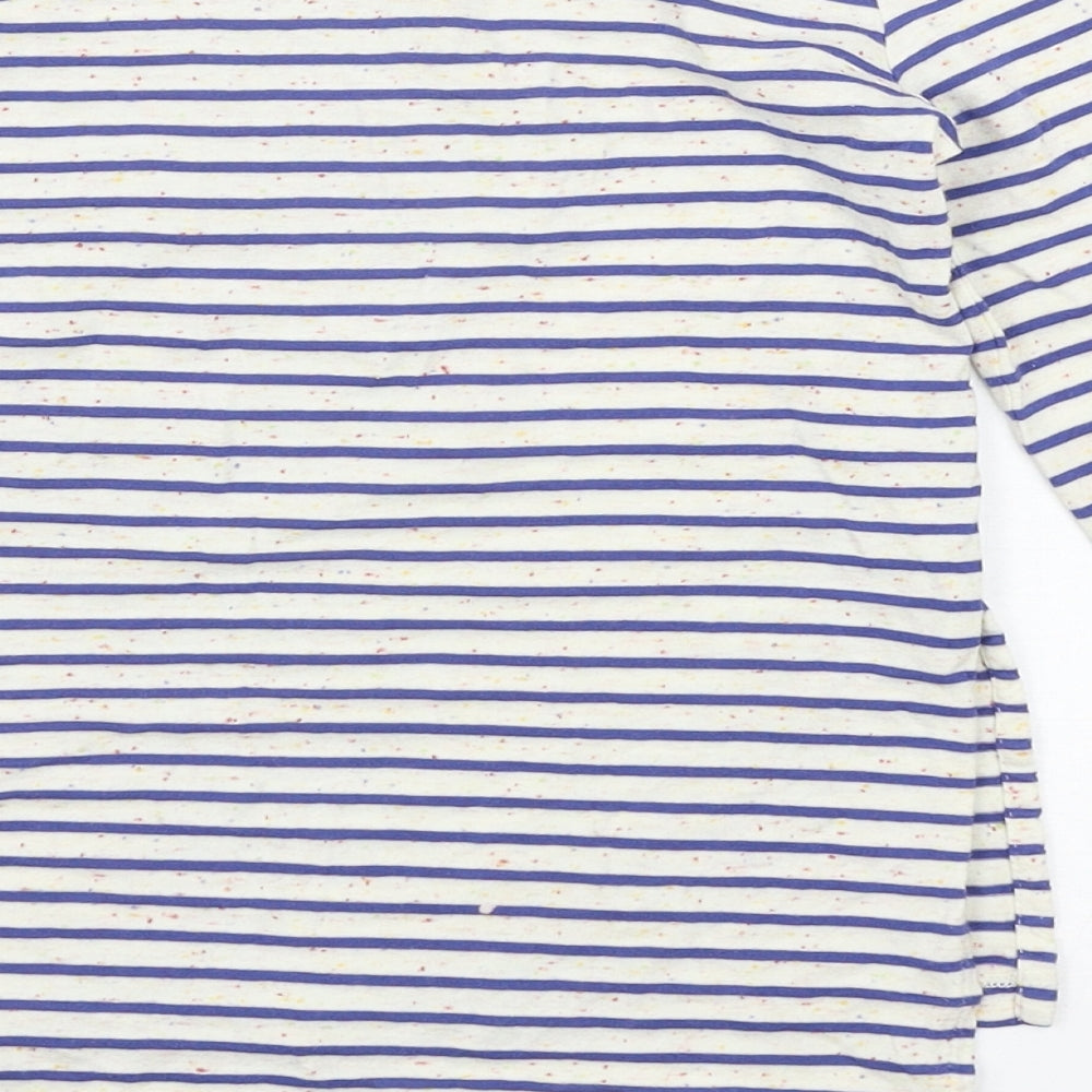 NEXT Girls Multicoloured Striped Basic T-Shirt Size 6 Years