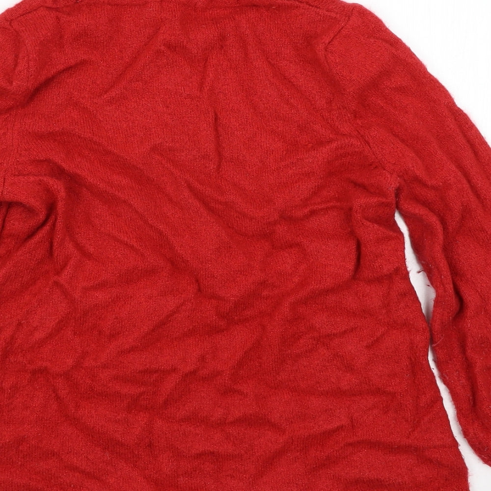 M&Co Womens Red Pullover Jumper Size 14