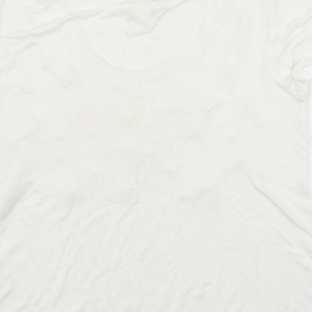 H&M Womens White Basic T-Shirt Size S