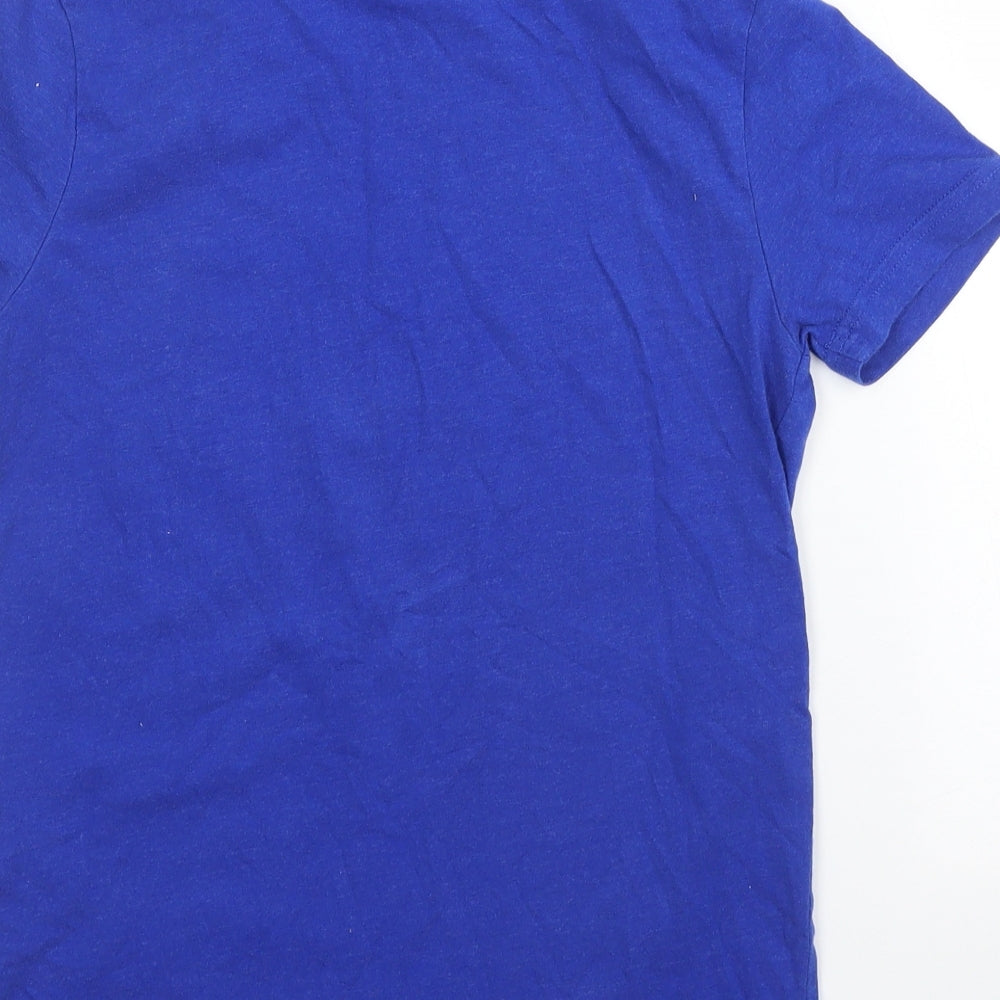 Marks & Spencer Boys Blue Basic T-Shirt Size 10 Years