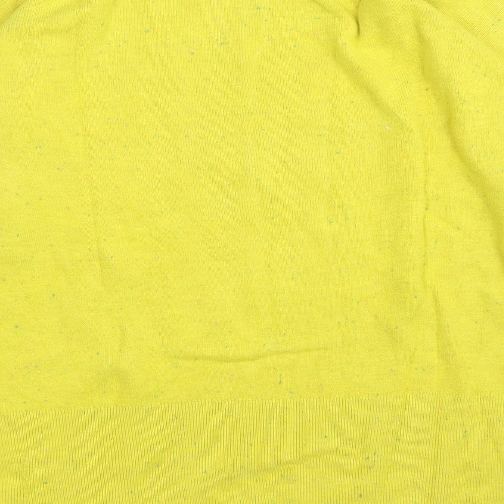 M&Co Womens Yellow Pullover Jumper Size M