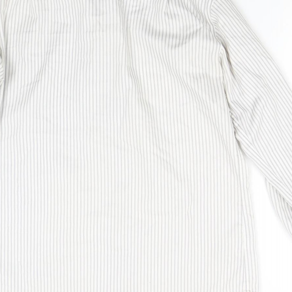 Marks & Spencer Mens Multicoloured Striped Button-Up Size 15