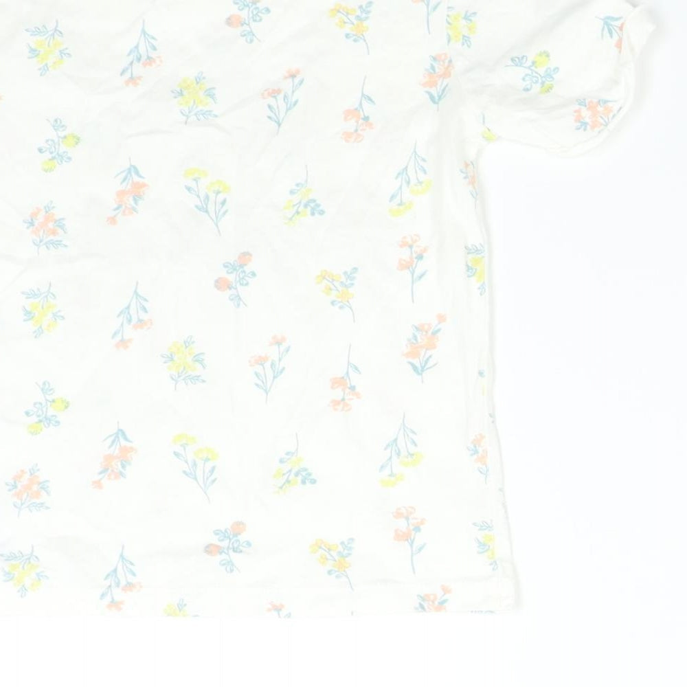Primark Girls Multicoloured Floral Basic T-Shirt Size 8-9 Years - Positivity