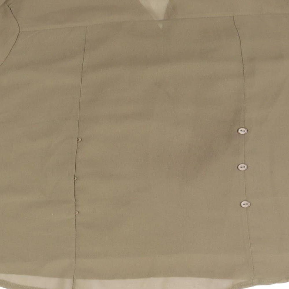 Preworn Womens Green Basic Button-Up Size M
