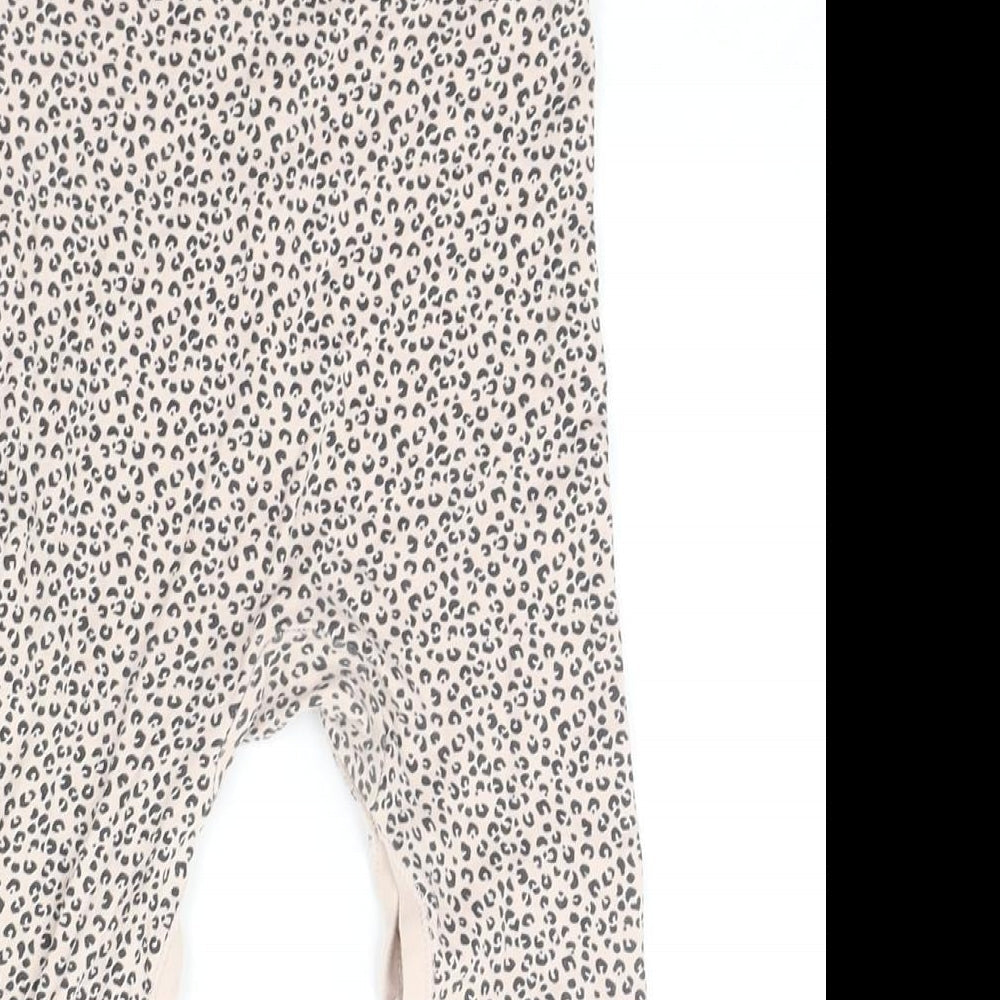 TU Baby Beige Animal Print Babygrow One-Piece Size 3-6 Months