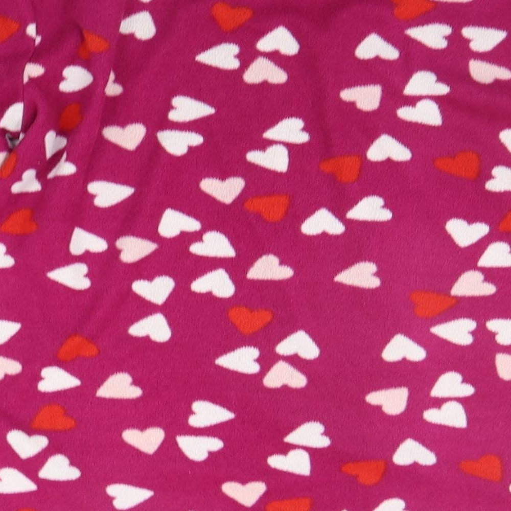Marks and Spencer Girls Purple Geometric Top Pyjama Top Size 8 Years - HEARTS
