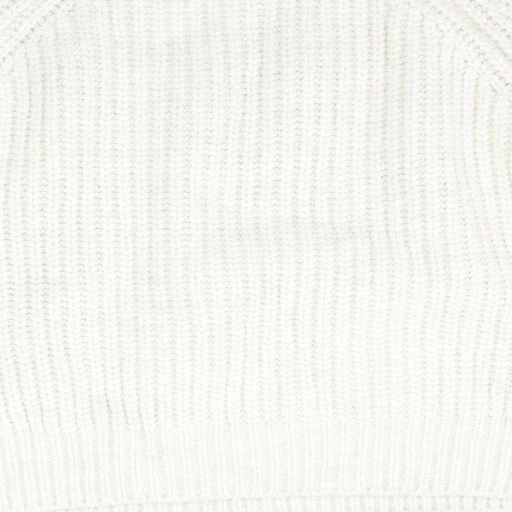 Marks & Spencer Womens White Houndstooth Pullover Jumper Size L