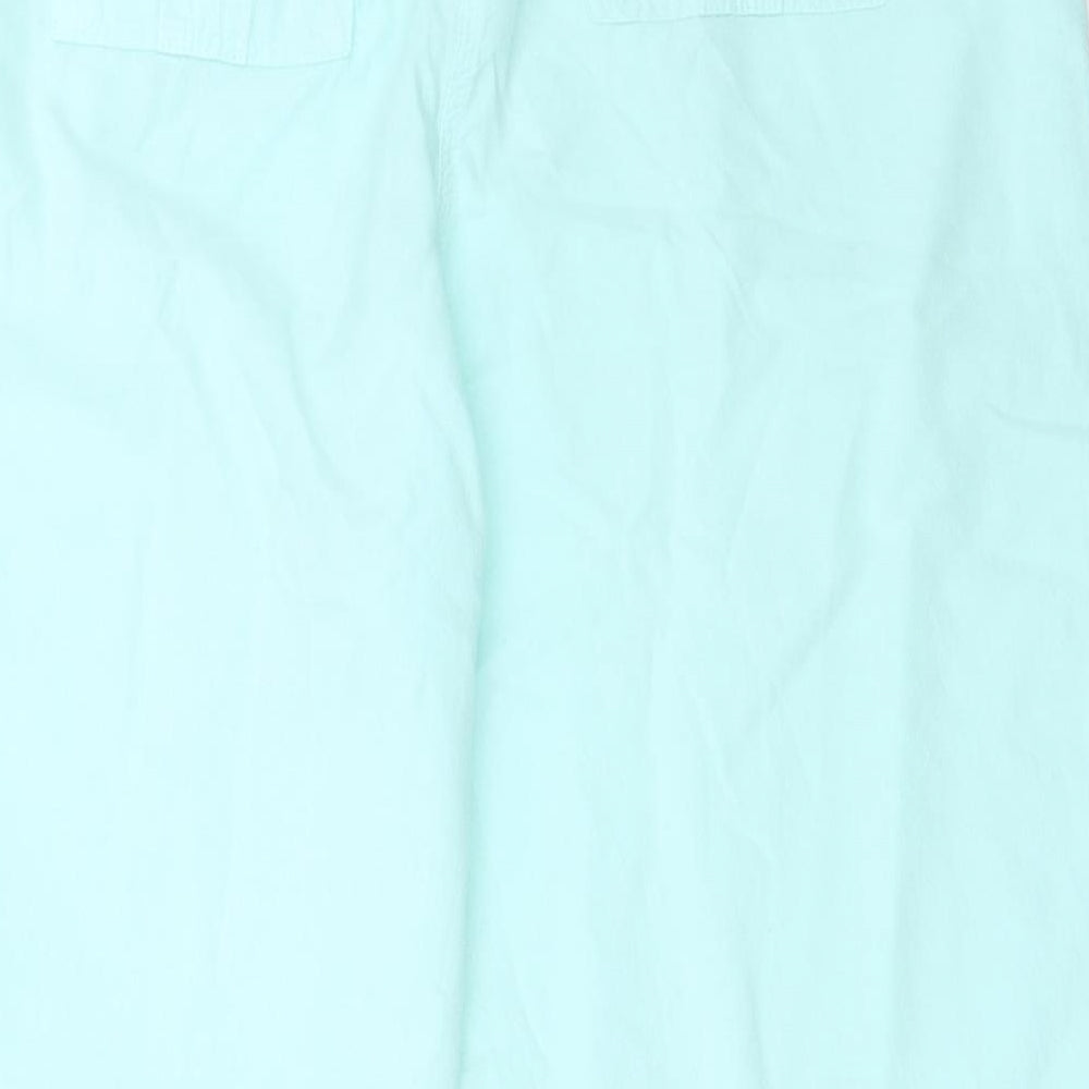 ERIKA Womens Blue Cropped Trousers Size M L21 in