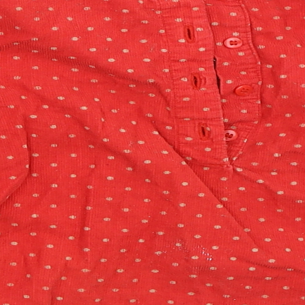 Mini Club Girls Red Polka Dot Basic Blouse Size 3-4 Years