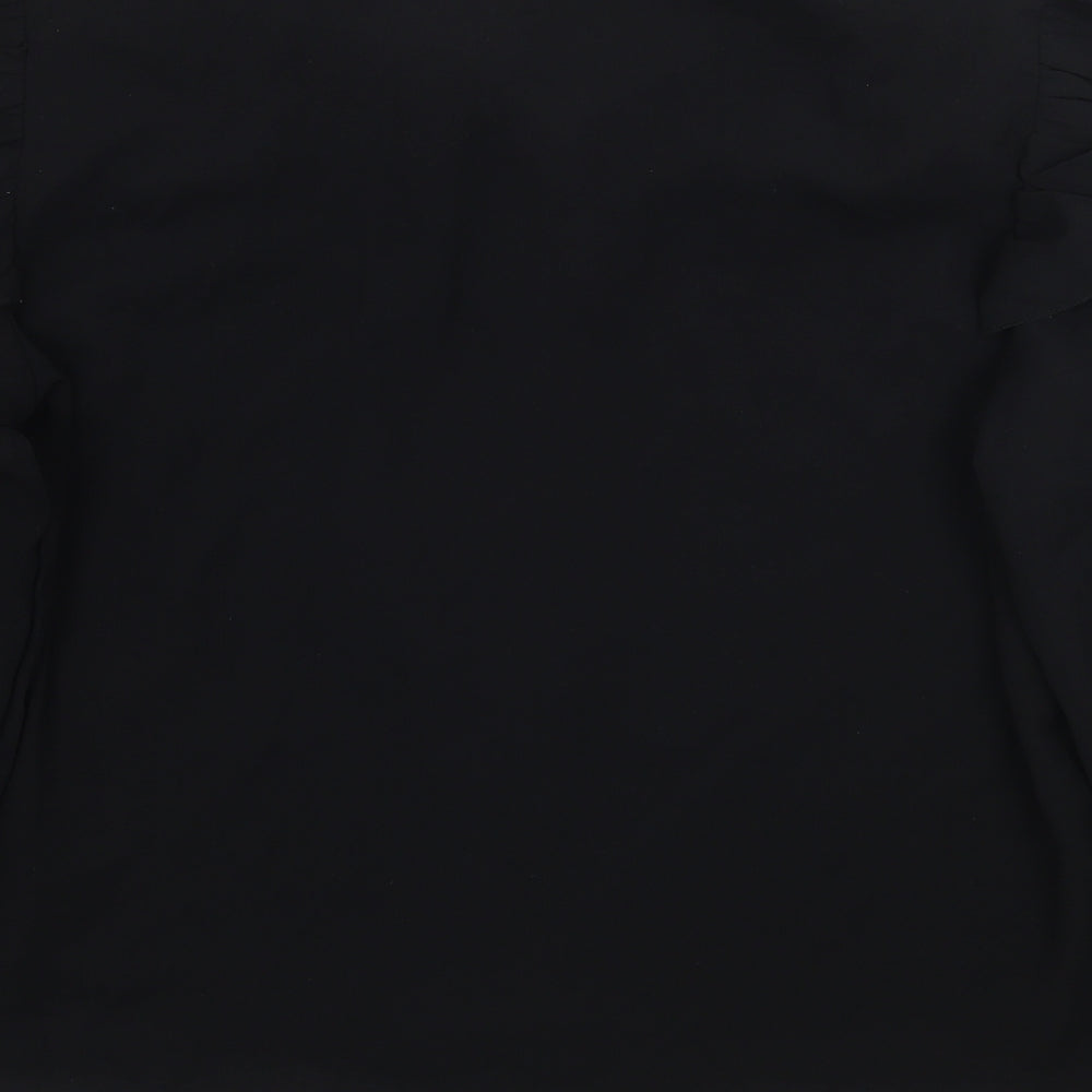 SheIn Womens Black Basic Button-Up Size M