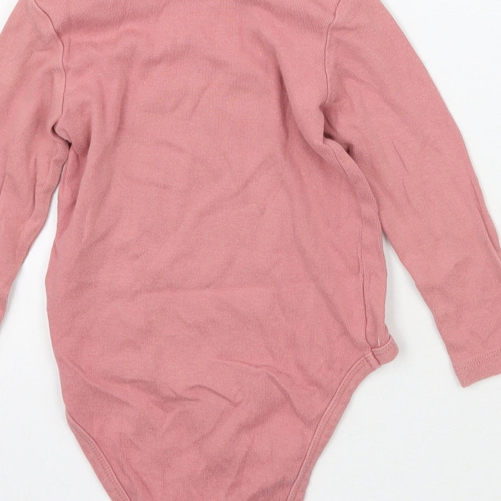 H&M Girls Pink Babygrow One-Piece Size 12-18 Months
