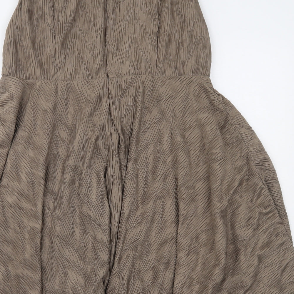 Uttam London Womens Beige Fit & Flare Size M