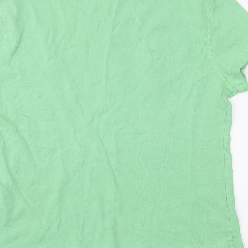 Elle Louise Womens Green Basic T-Shirt Size L