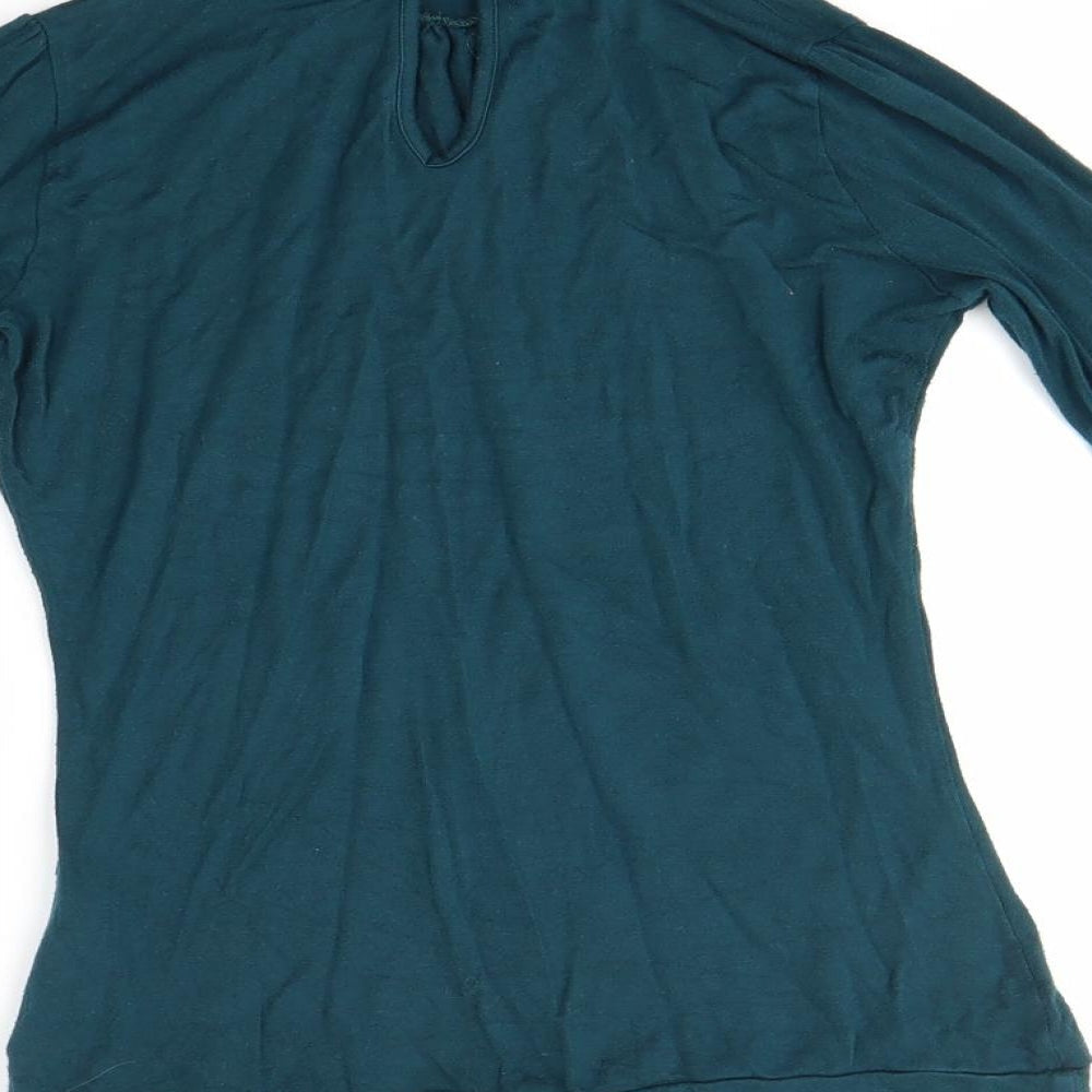 Warehouse Womens Green Basic Blouse Size 6