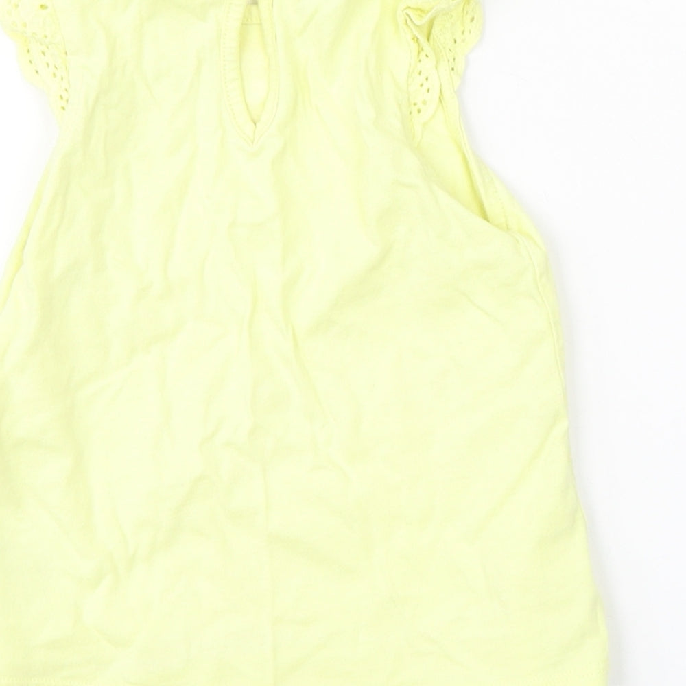 H&M Girls Yellow Basic Tank Size 9-12 Months
