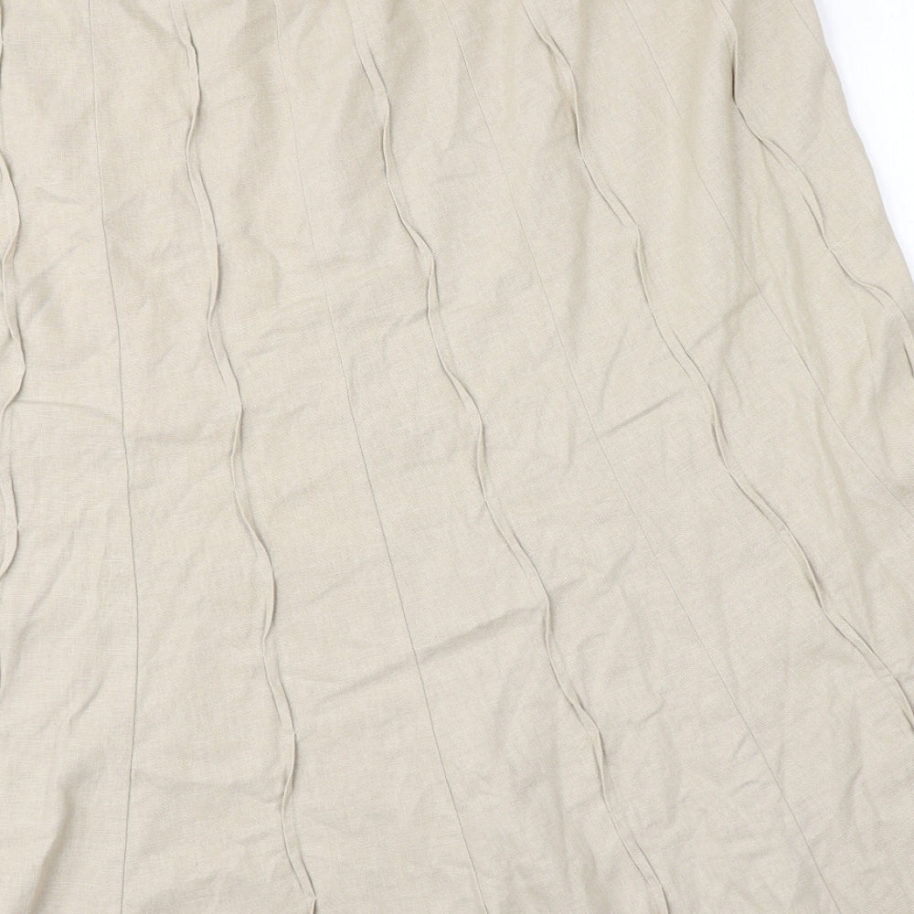Preworn Womens Beige A-Line Skirt