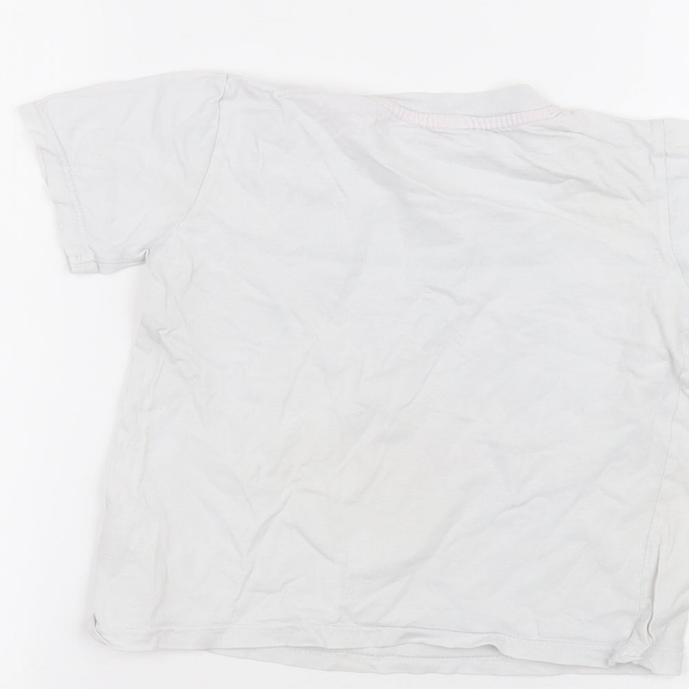 Primark Girls White Basic T-Shirt Size 5-6 Years
